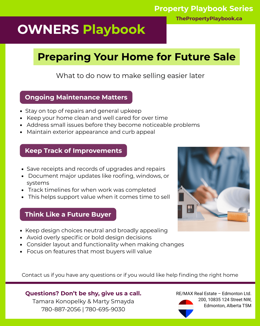 Cover of the Preparing Your Home for Future Sale homeowner guide