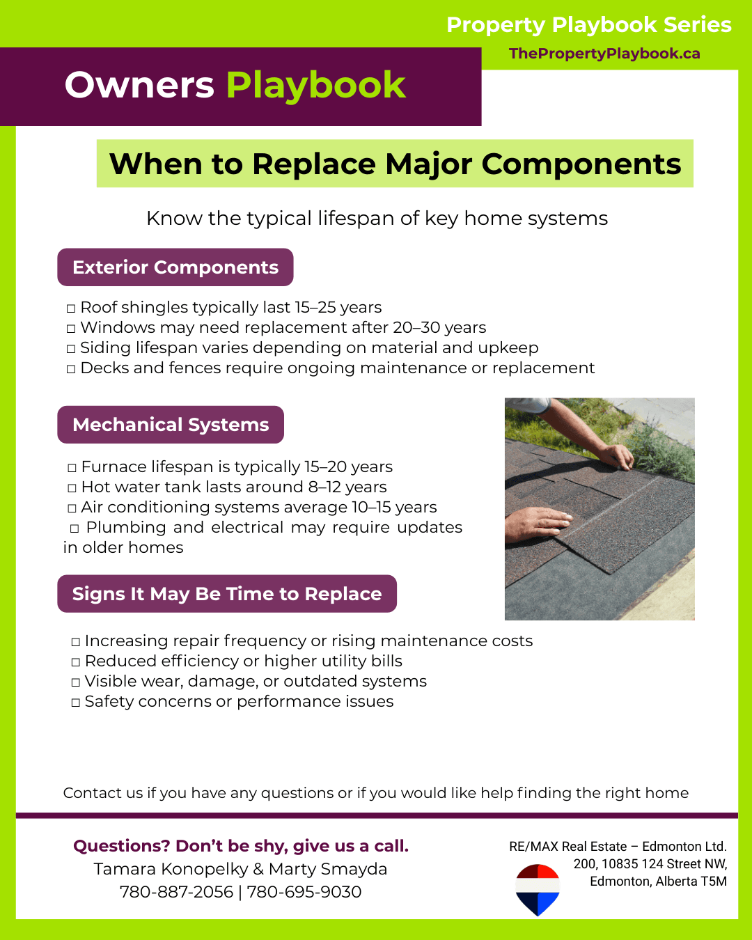 Cover of the When to Replace Major Components homeowner guide