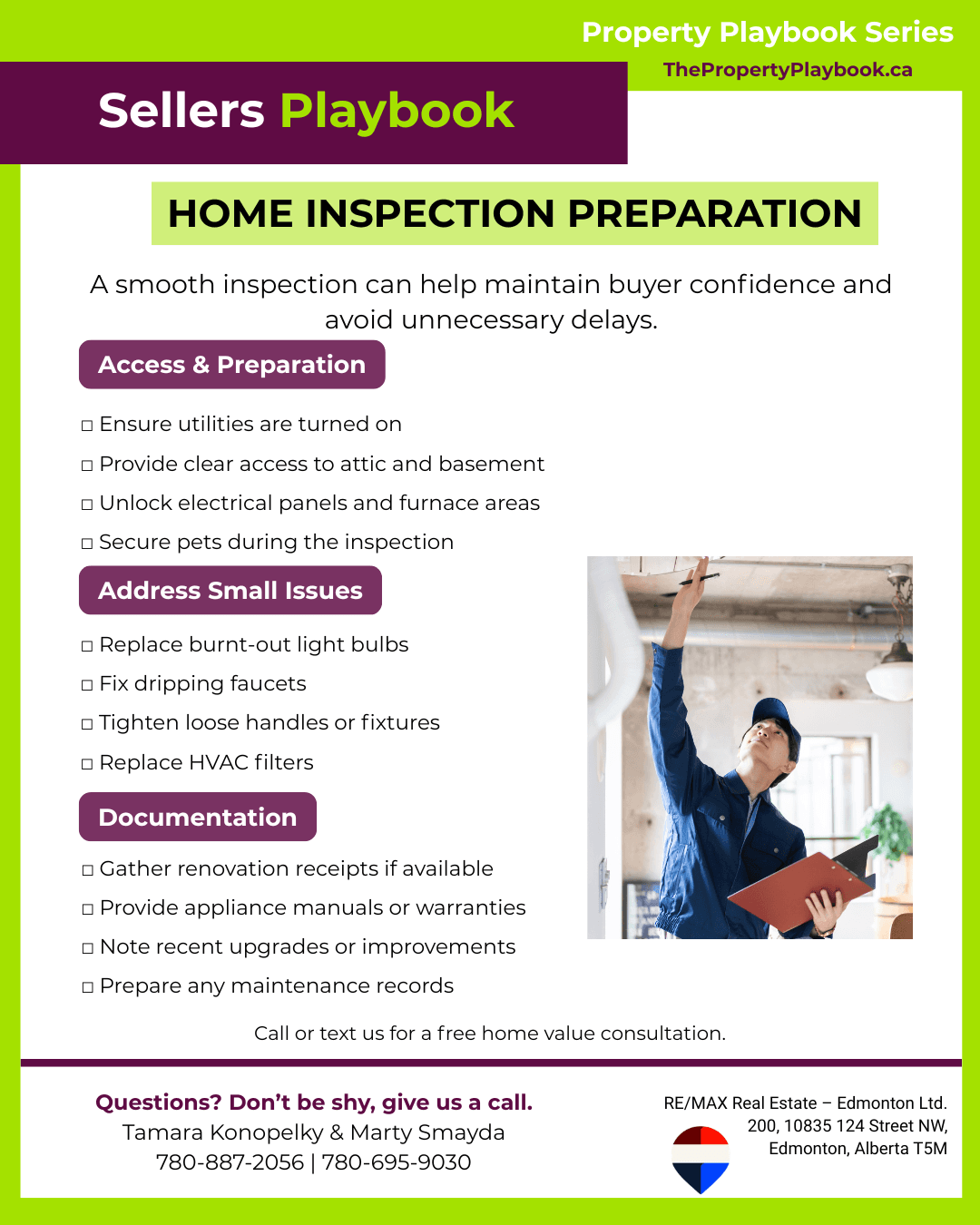 Cover of the Home Inspection Preparation seller guide