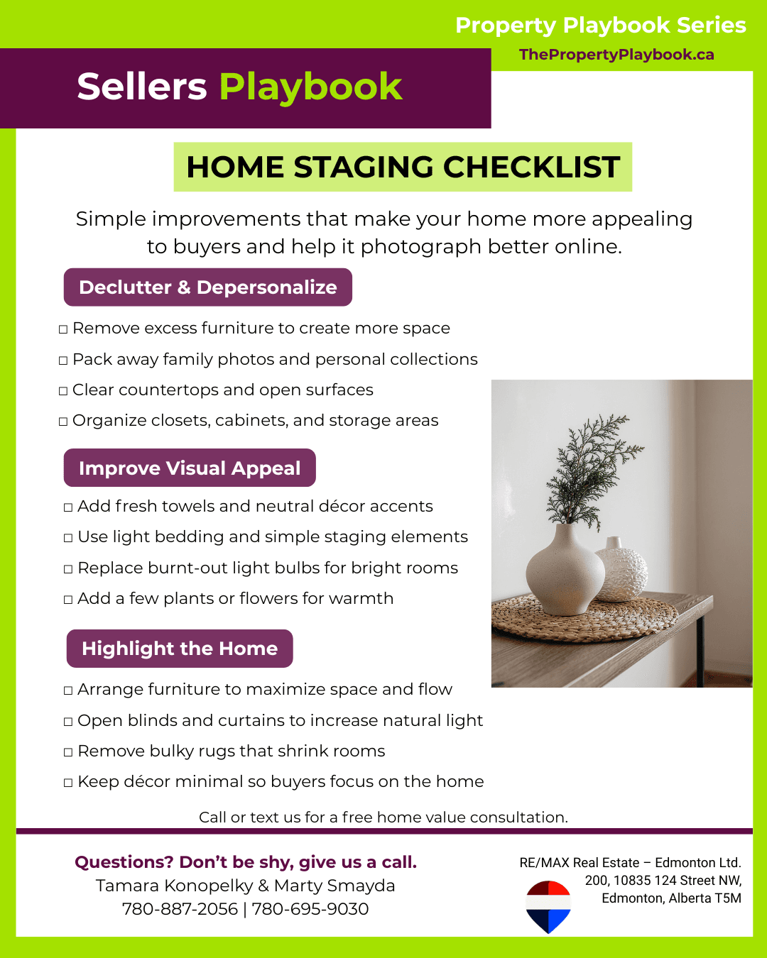 Cover of the Home Staging Checklist seller guide